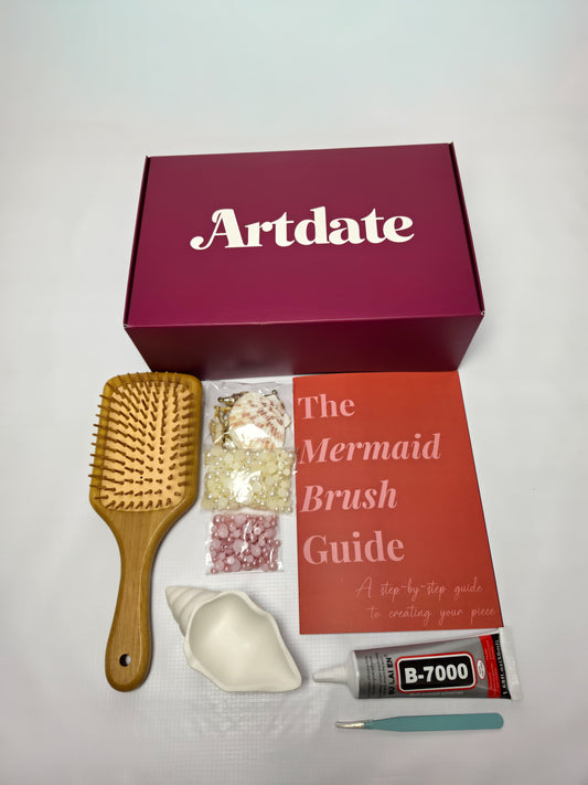 Personalized mermaid hair brush craft kit