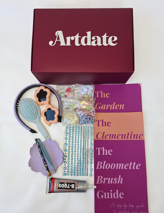 Kids creative gift ox with personalized sunglasses headband and brush DIY kit