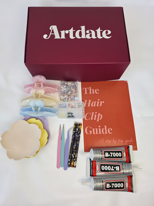 Floral hair clip decorating DIY kit