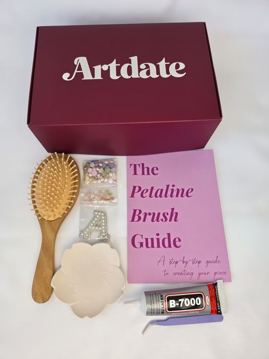 Floral personalized hair brush craft DIY kit